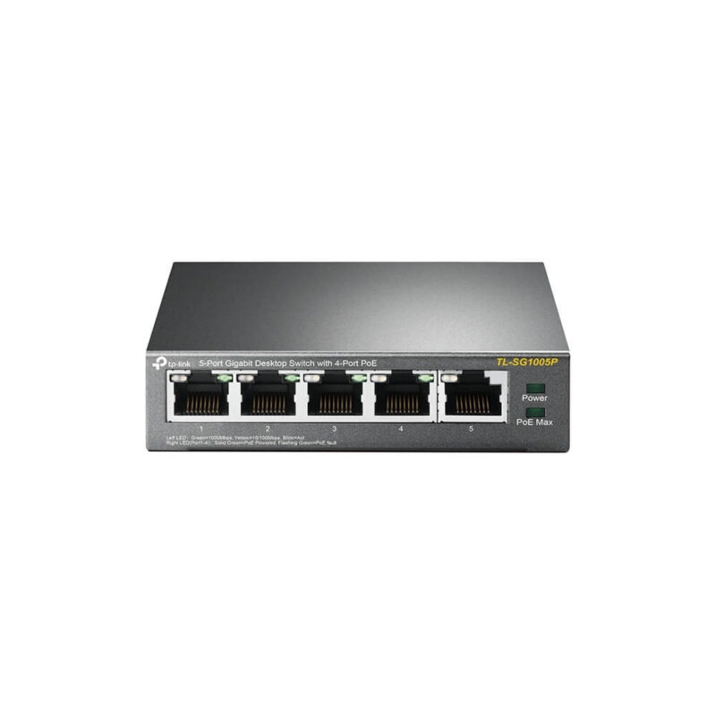 TP-Link 5-Port Gigabit Desktop Switch with 4-Port PoE+ | TL-SG1005P | TP-Link