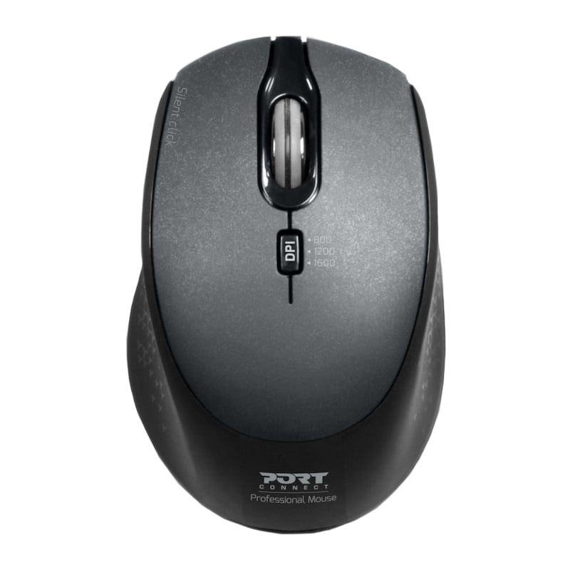 Modus Systems | Port | Port Connect Silent 1600DPI 3 Button Wireless Mouse - Black