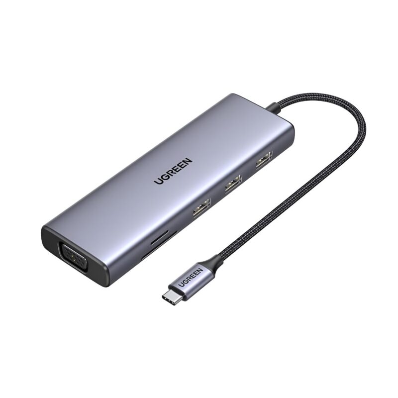 Modus Systems | Ugreen | UGREEN 9-in-1 Type-C Hub | HDMI | VGA | LAN | SD/TF | 100W PD | USB3.0