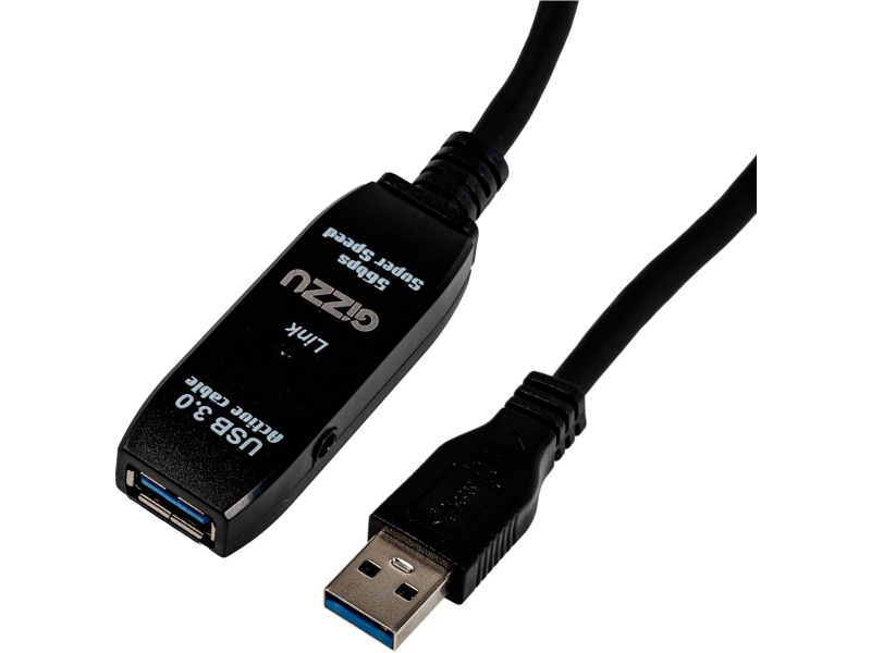 Modus Systems | Gizzu | Gizzu USB 3.0 Active Extension Cable 5m - Black