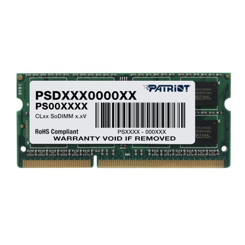 Modus Systems | Patriot | Patriot Signature Line 8GB 1600MHz DDR3 Dual Rank SODIMM Notebook Memory