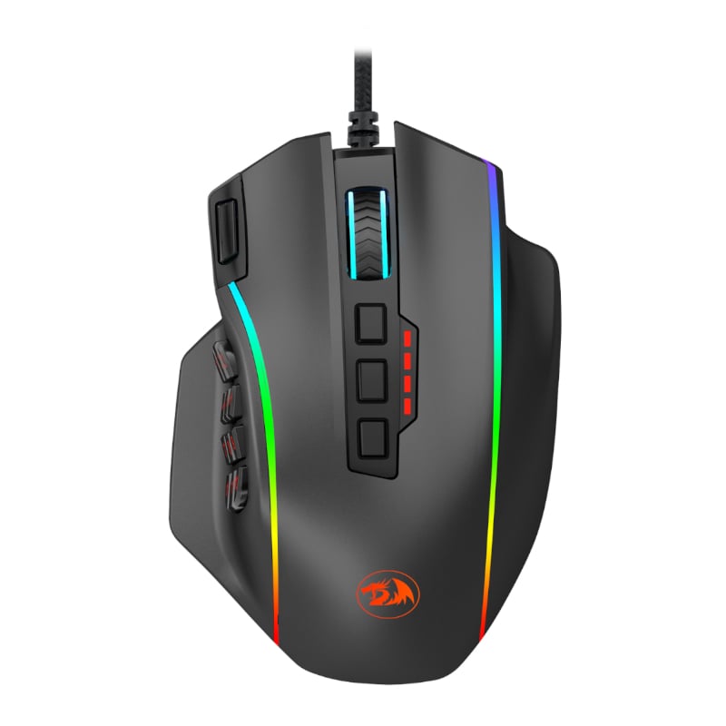 Modus Systems | Redragon | REDRAGON PERDICTION 4 12400DPI RGB MMO Ergo Gaming Mouse - Black