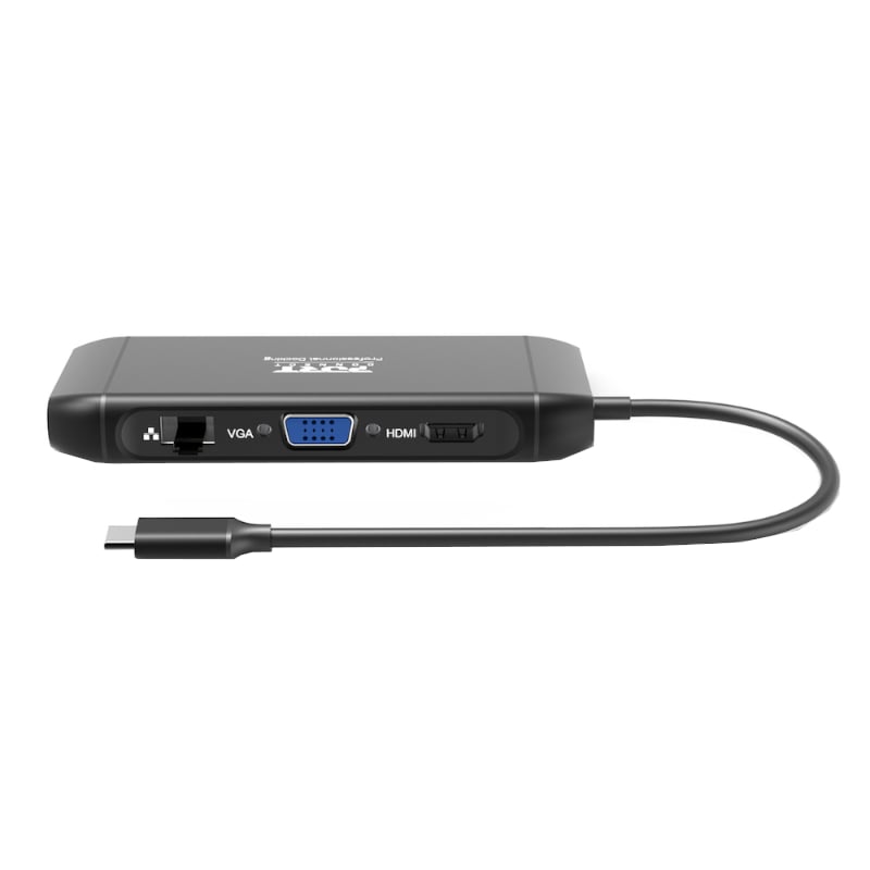Modus Systems | Port | Port USB Type-C 4 x USB3.1|1 x Aux|Micro+SD Card Reader|1 x RJ45|1 x HDMI|1 x VGA|1 x Type-C PD Dock 100W - Black