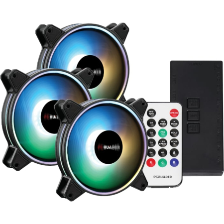 Modus Systems | PCBuilder | PCBuilder Tempest Chill Fan Kit 3x120MM Dual Glow ARGB Fan + Controller + RF Remote