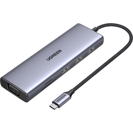 Modus Systems | Ugreen | UGREEN 9-in-1 Type-C Hub | HDMI | VGA | LAN | SD/TF | 100W PD | USB3.0