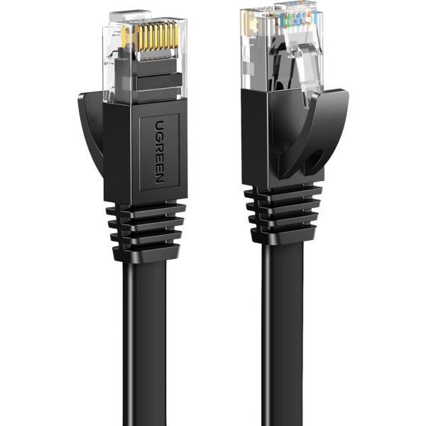 UGREEN NW102 CAT6 U/UTP FLAT ETHERNET CABLE 1M - BLACK | NW102-50173 - Image 2